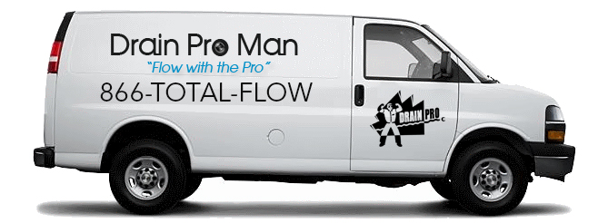 Drain Pro Man van using 1-866-TOTAL-FLOW