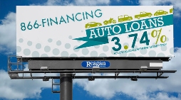 Auto loan billboard using 1-866-FINANCING