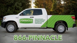 Pinnacle lawncare truck using 1-866-PINNACLE