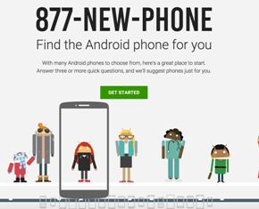 Android phone banner using 1-877-NEW-PHONE
