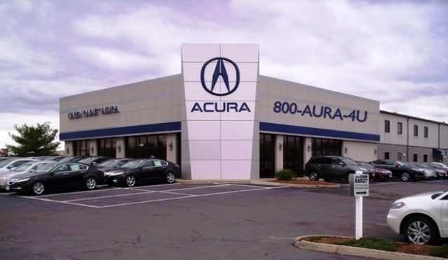 Acura dealership front using 1-800-ACURA-4U