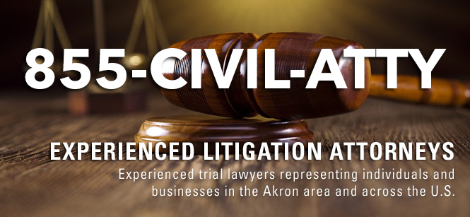 Attorney sign with a gavel using 1-855-CIVIL-ATTY