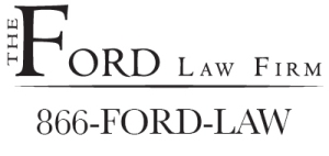 Ford Law Firm sign using 1-866-FORD-LAW