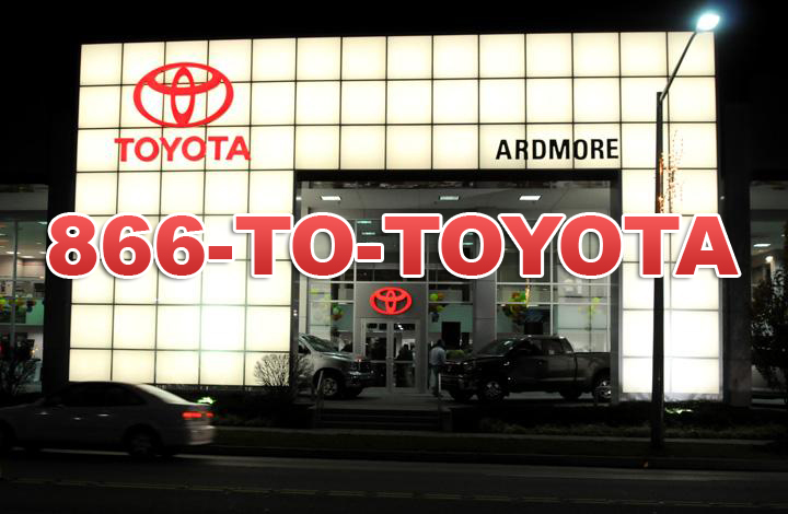 Toyota Dealership building front using 1-866-TO-TOYOTA