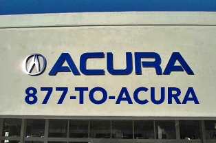 Acura dealership using 1-877-TO-ACURA