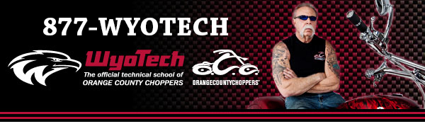Wyotech school website banner using 1-877-WYOTECH
